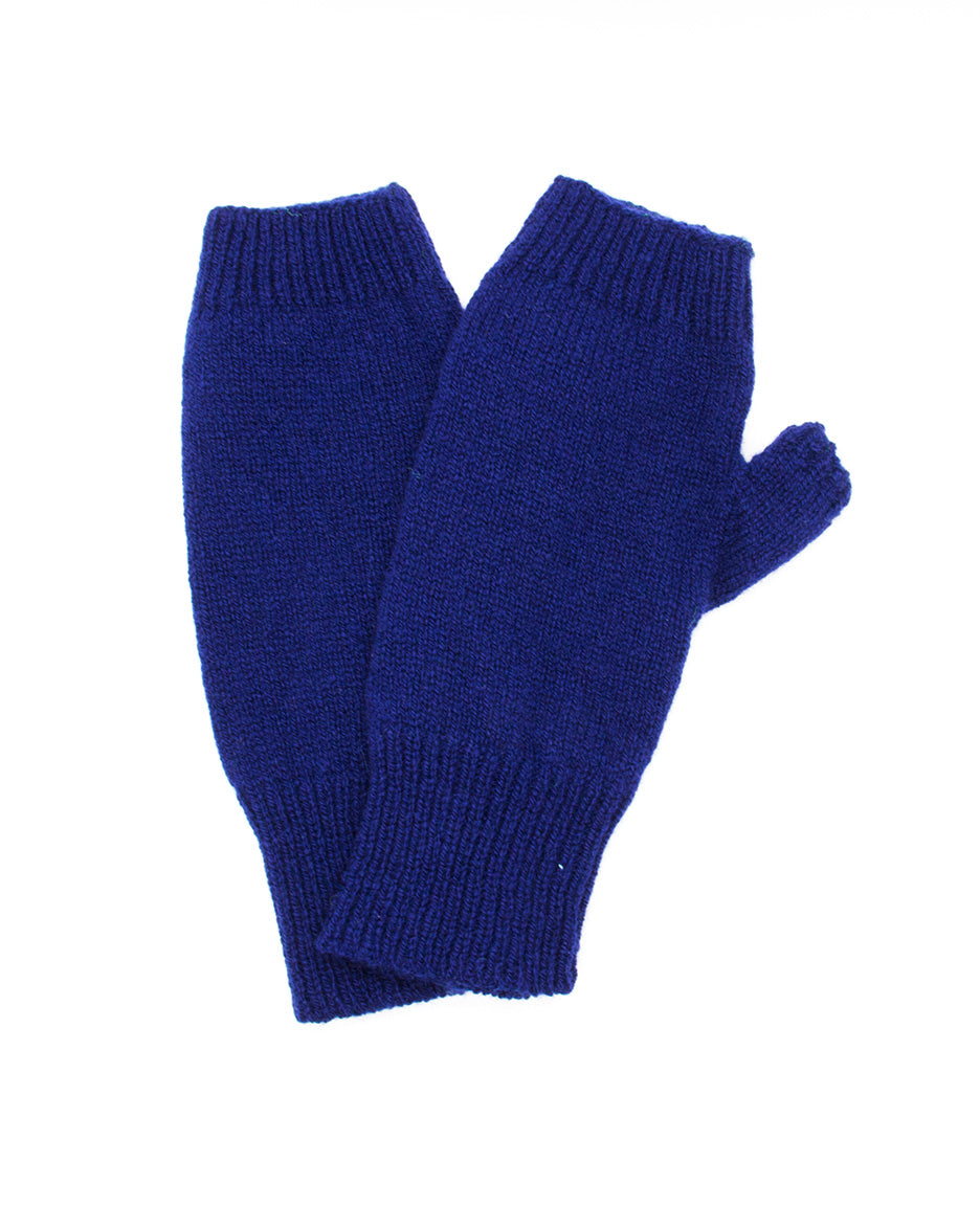 navy cashmere fingerless gloves