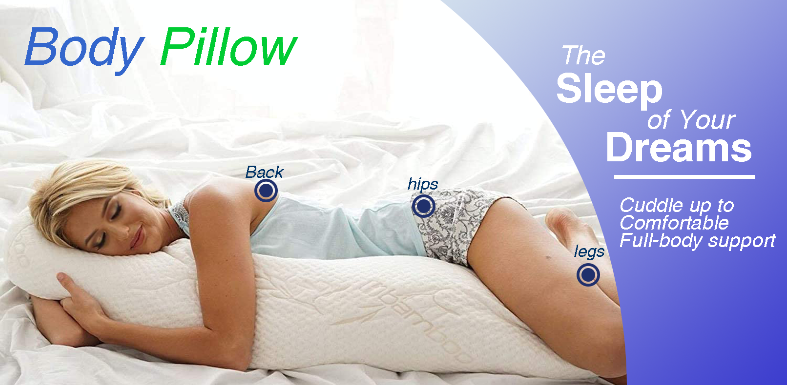 Back Support Systems Body Pillow - Provides Full Body Orthopedic Suppo –