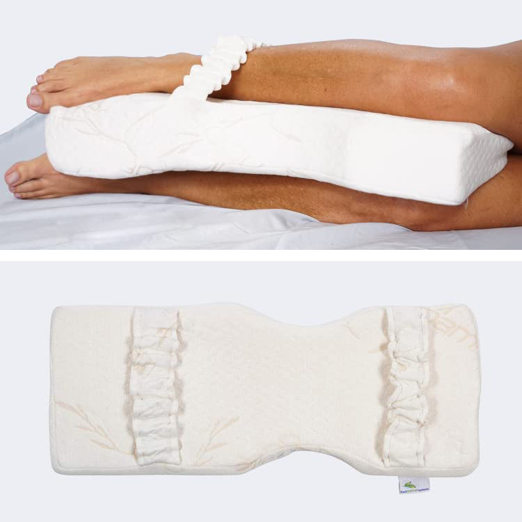 Flexicomfort Knee Pillow for Side Sleepers - Removable Memory Foam Layers to Customize Thickness - Orthopedic Hip Pillow for Between Legs When