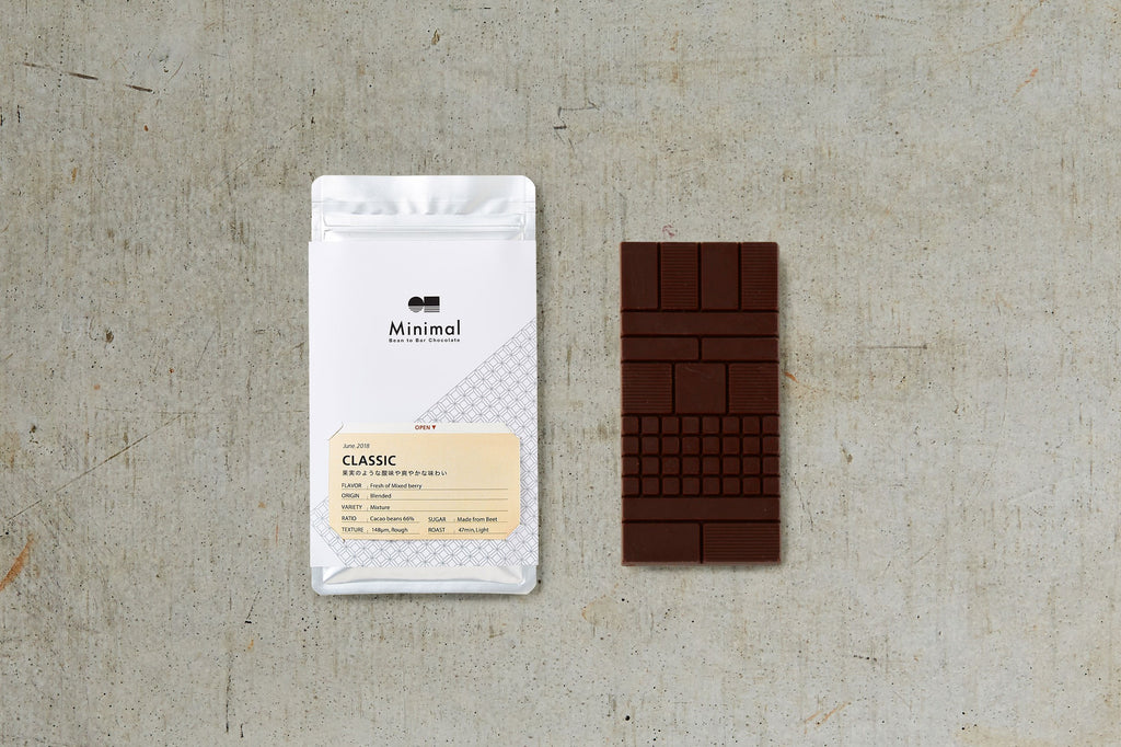 チョコレートらしい滑らかなチョコレートをminimalらしく表現した新ライン Classic 登場 Minimal Bean To Bar Chocolate Tokyo