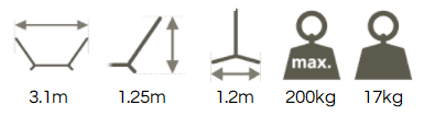 Metal hammock stand dimensions