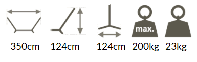 Metal Arc Hammock Stand Dimensions and Weight