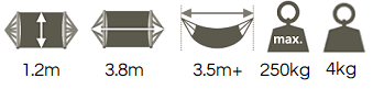 Polyester hammock dimensions