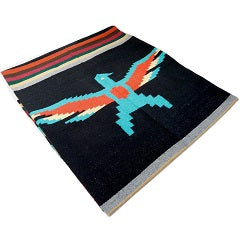 Thunderbird Mexican Blanket - Black