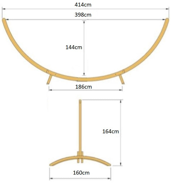 Wooden Hammock Stand Dimensions