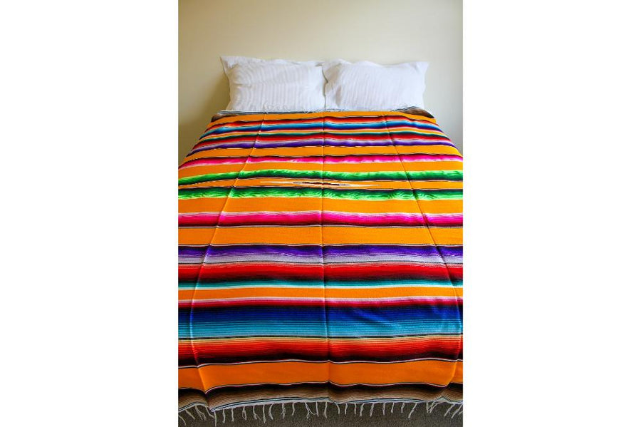 Authentic Mexican Sarape Blanket Yellow Free Nz Delivery