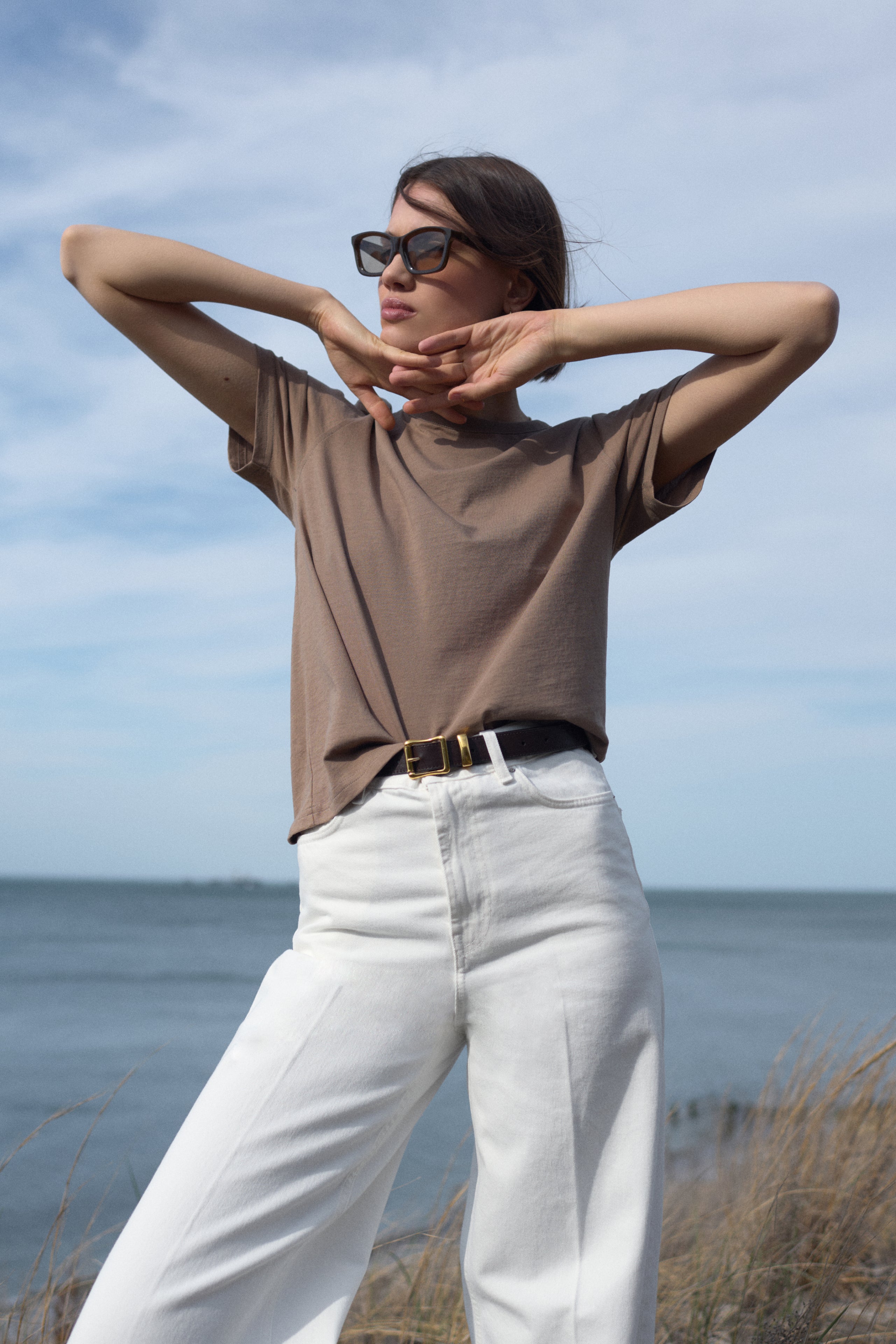 The Iconically Soft Perfect Tee in Truffle