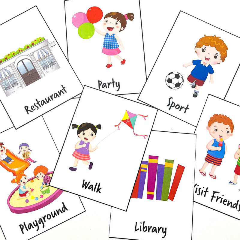 Letter Basics Digital Download Home Routines: Now Then Flash Cards