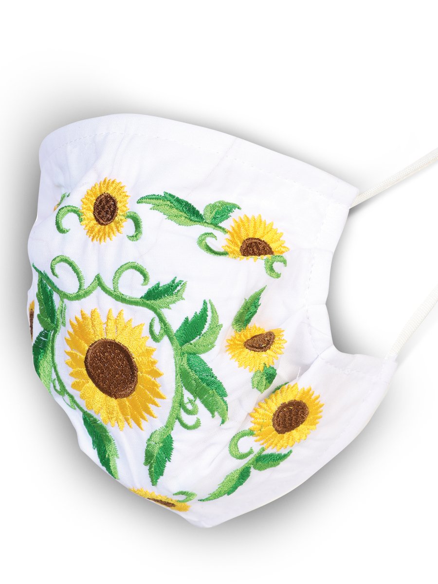 Cubrebocas Girasol Bordado Inspirado en Artesanías Mexicanas - Embroidered  Sunflower Face Mask Inspired by Mexican Crafts | Mexico Artesanal