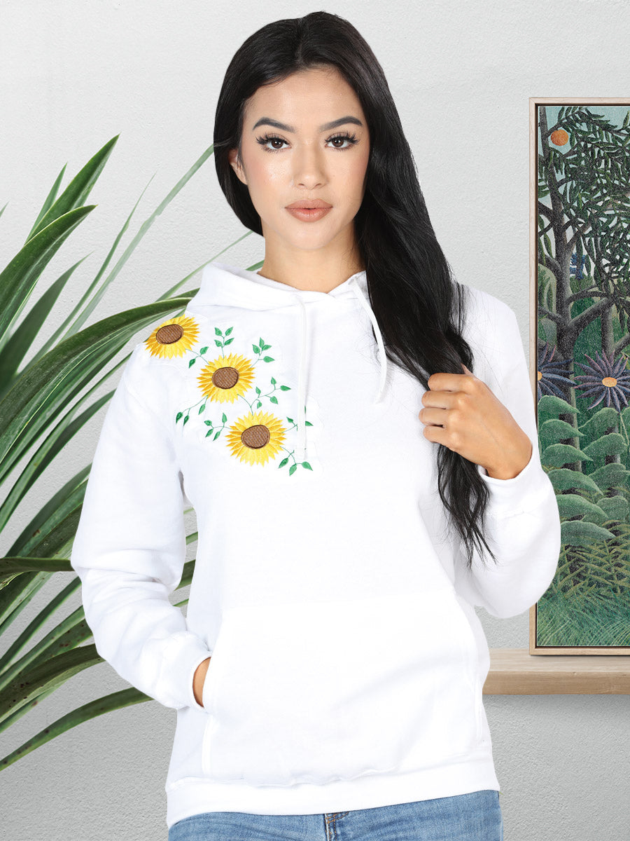 Sudadera de girasol con gorro | Mexico Artesanal