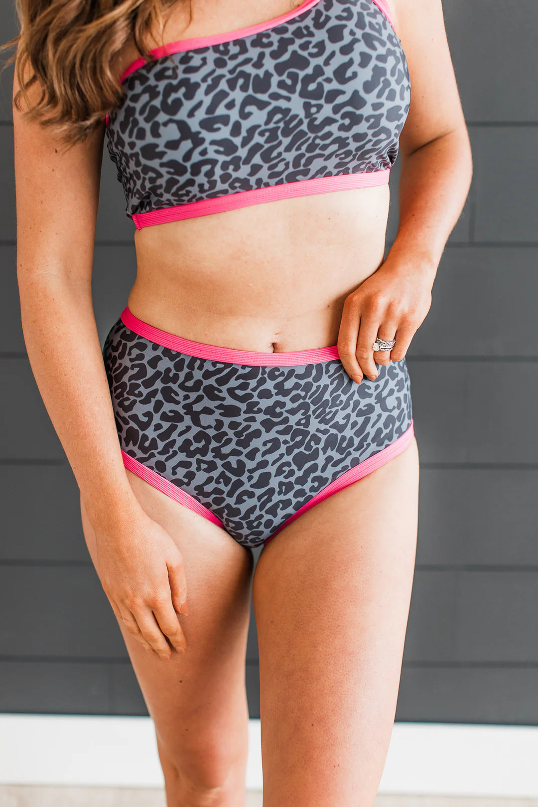 By the Boardwalk Swim Bottoms by Mack & Mal- Leopard & Pink