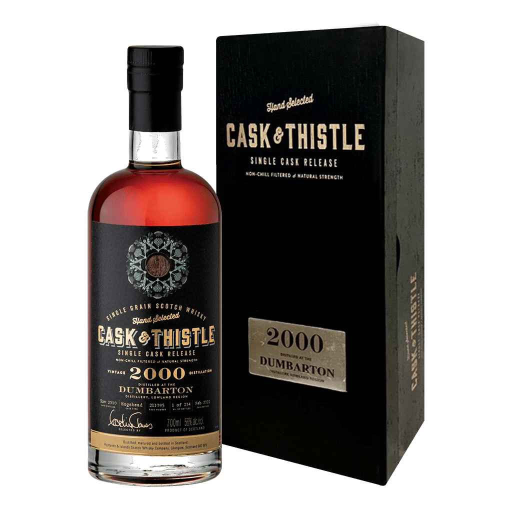 卡斯可 2000 Dumbarton 單桶蘇格蘭威士忌原酒 || Cask & Thistle 2000 Dumbarton Single Cask Release Single Grain Scotch Whisky