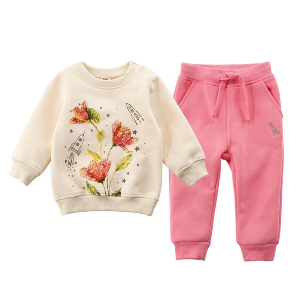 girls pink sweatsuit