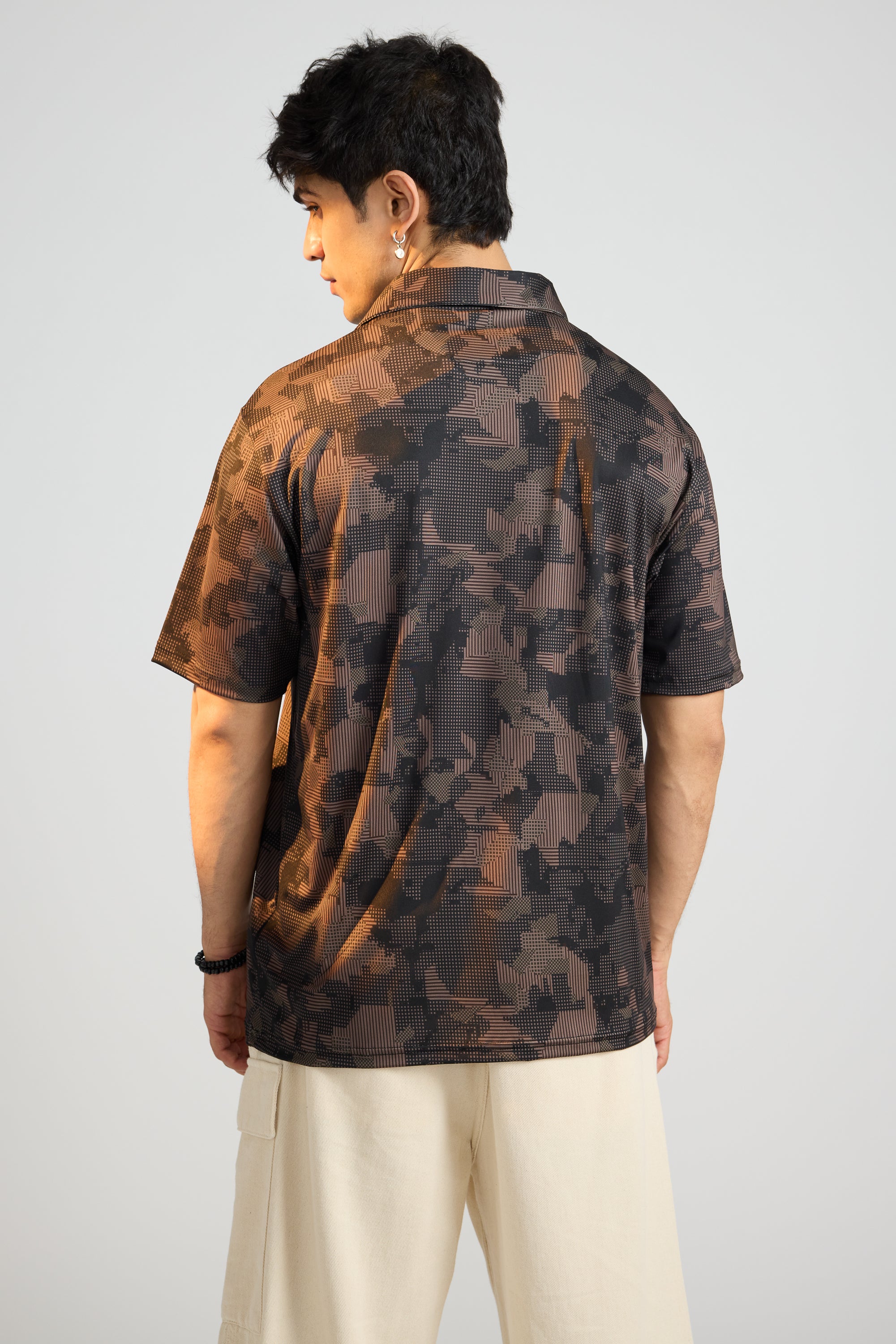 Earthy Print Polo T-Shirt