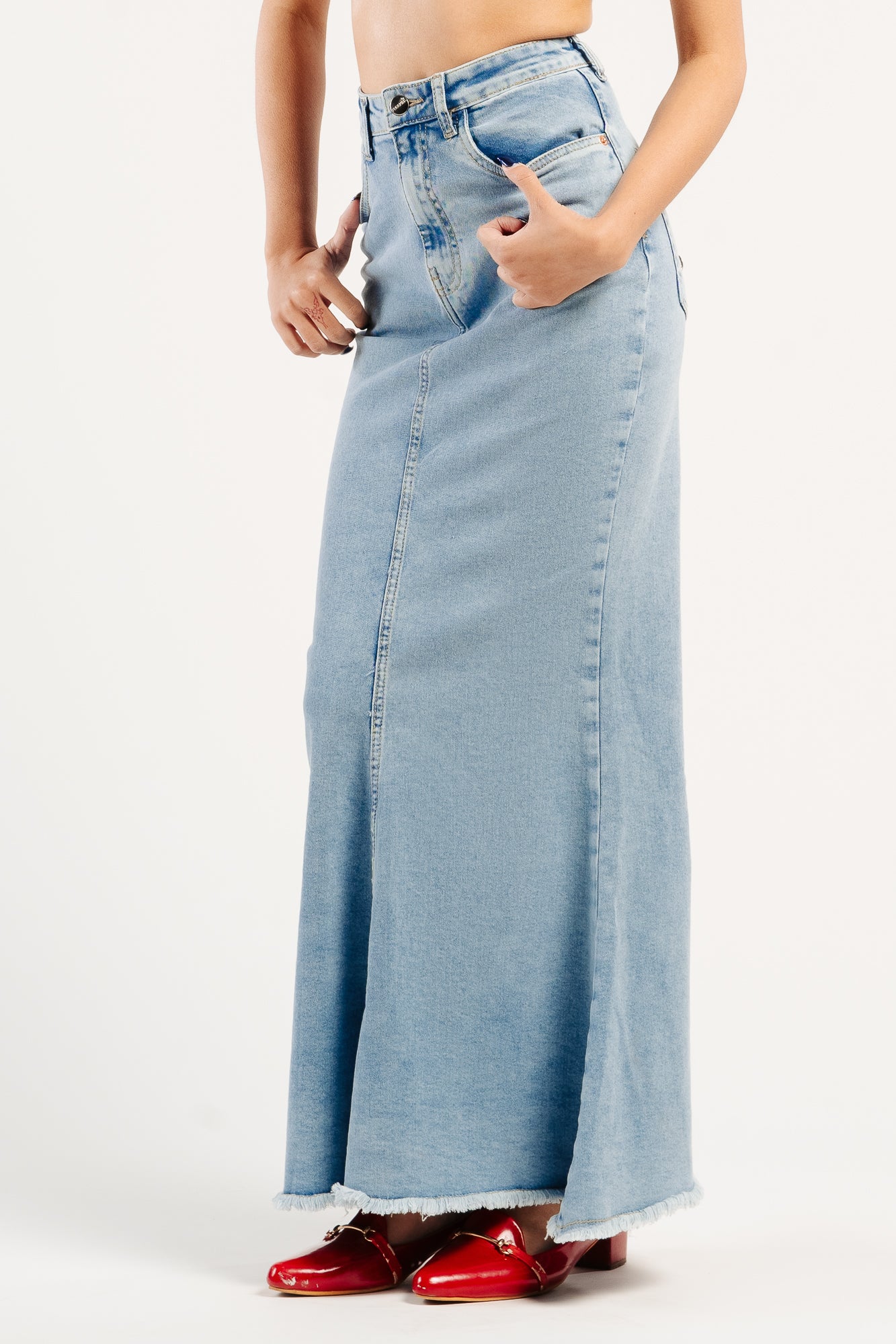 Denim Mermaid Indie Skirt