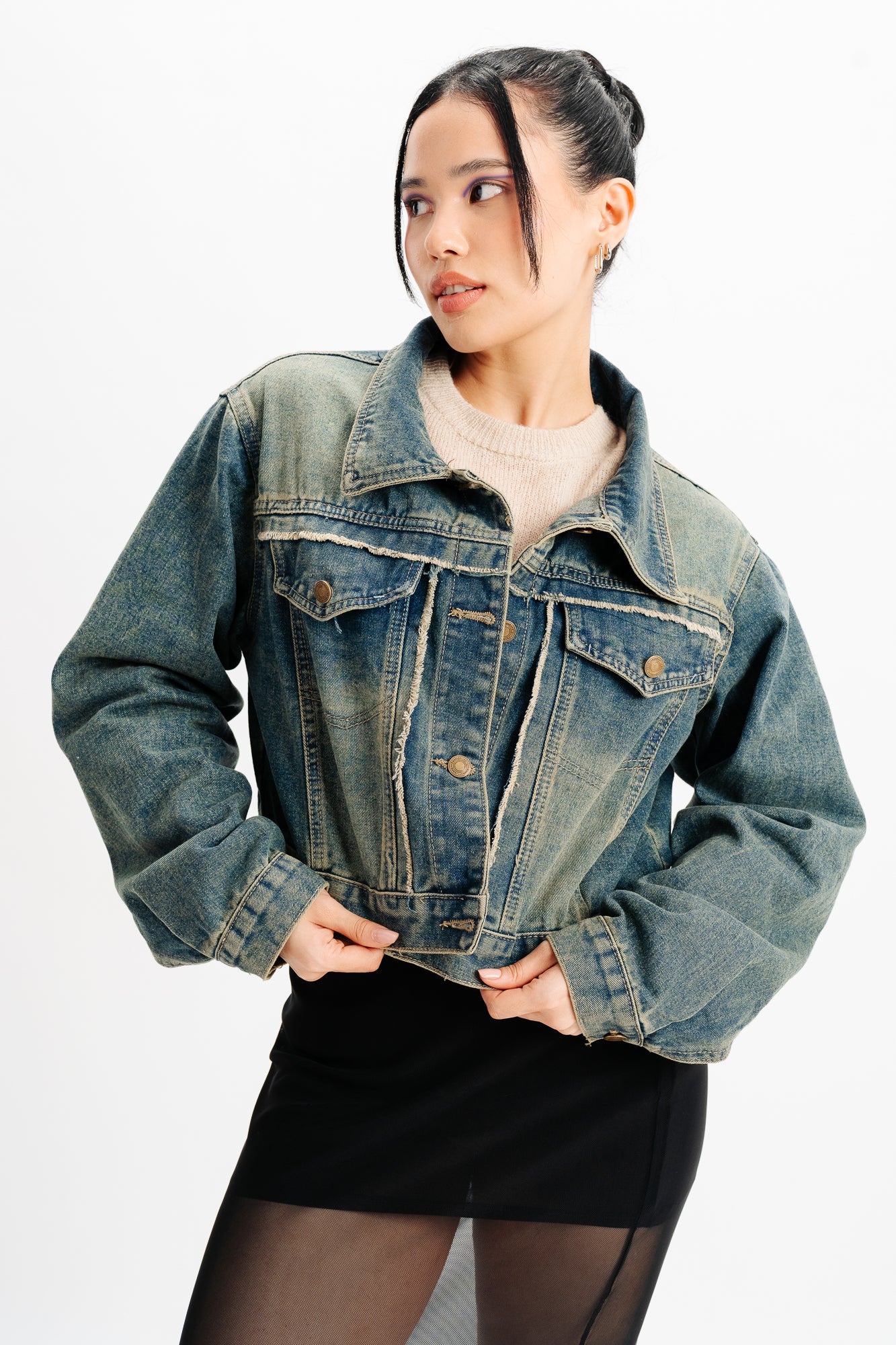 Blue Patch Pocket Denim Jacket