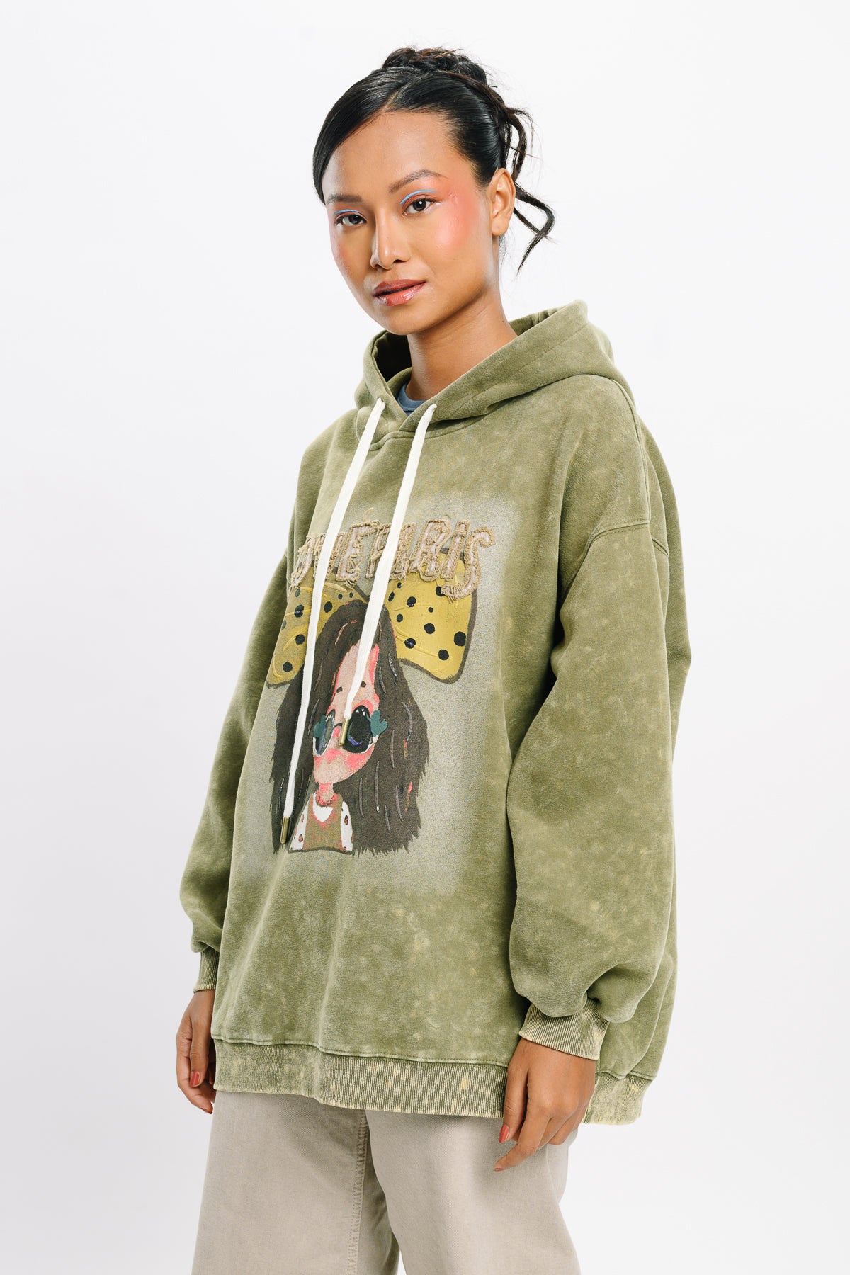 Green Loveparis Oversized Hoodie