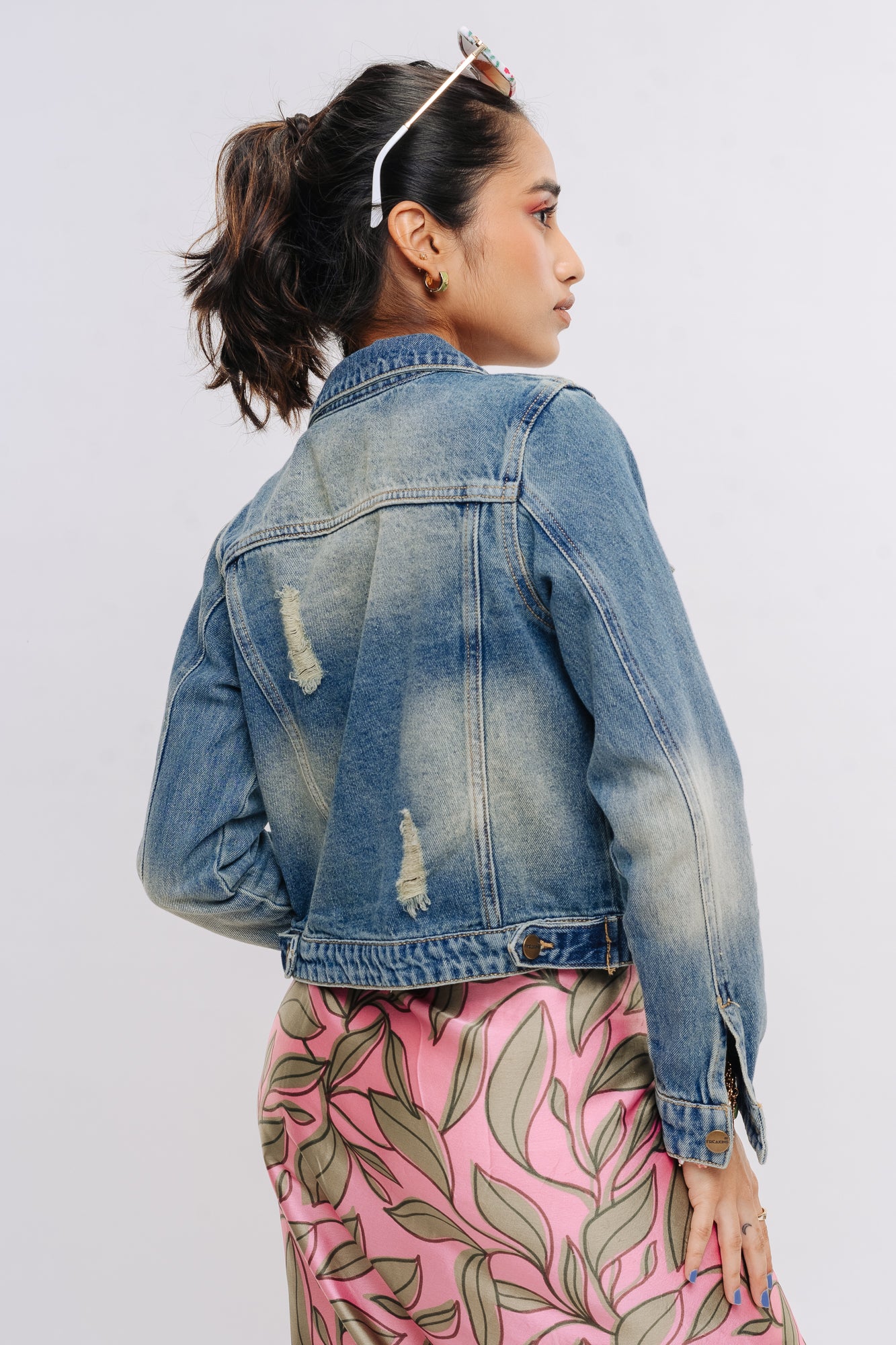 Classic Ripped Indigo Denim Jacket