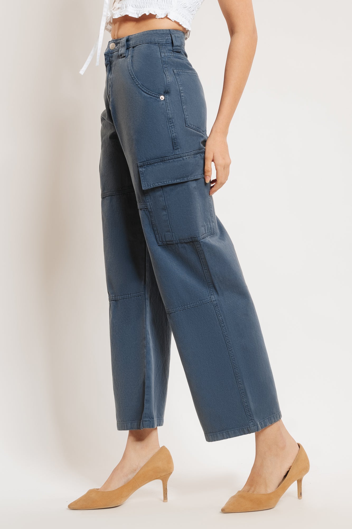 DARK BLUE BAGGY JEANS WITH SIDE POCKETS