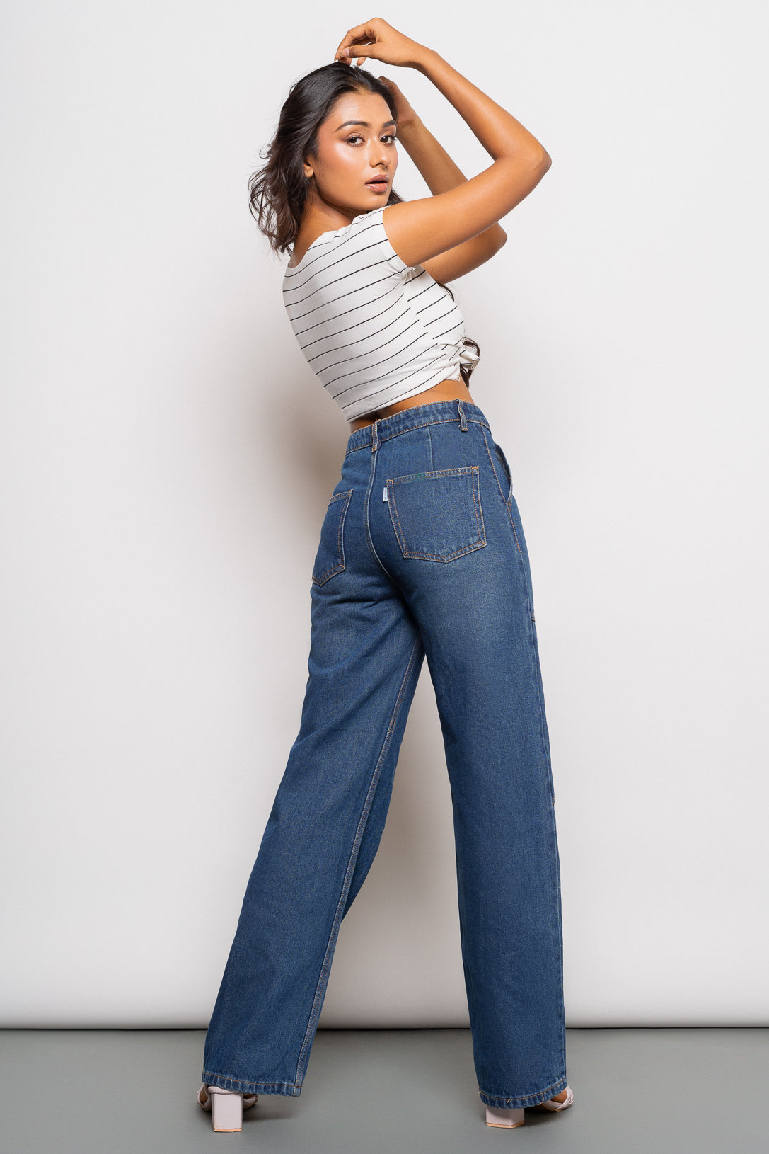 Front Seam Straight Jeans