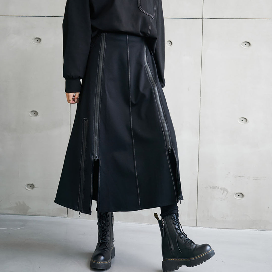 Punk Woolen High Waist Plus Size Plaid Skirt - Kawaii Fashion Shop
