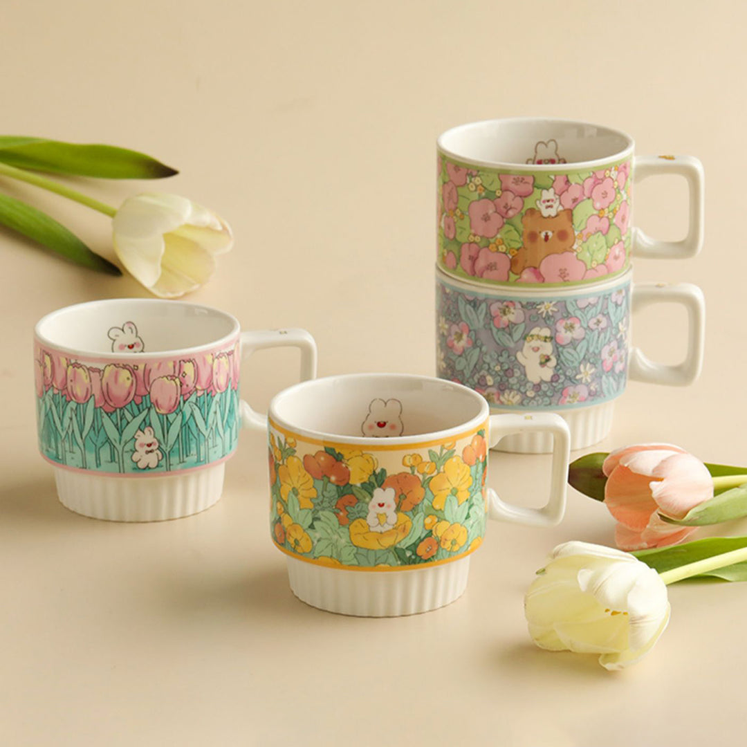 Cute Floral Ceramic Mugs – Juwas