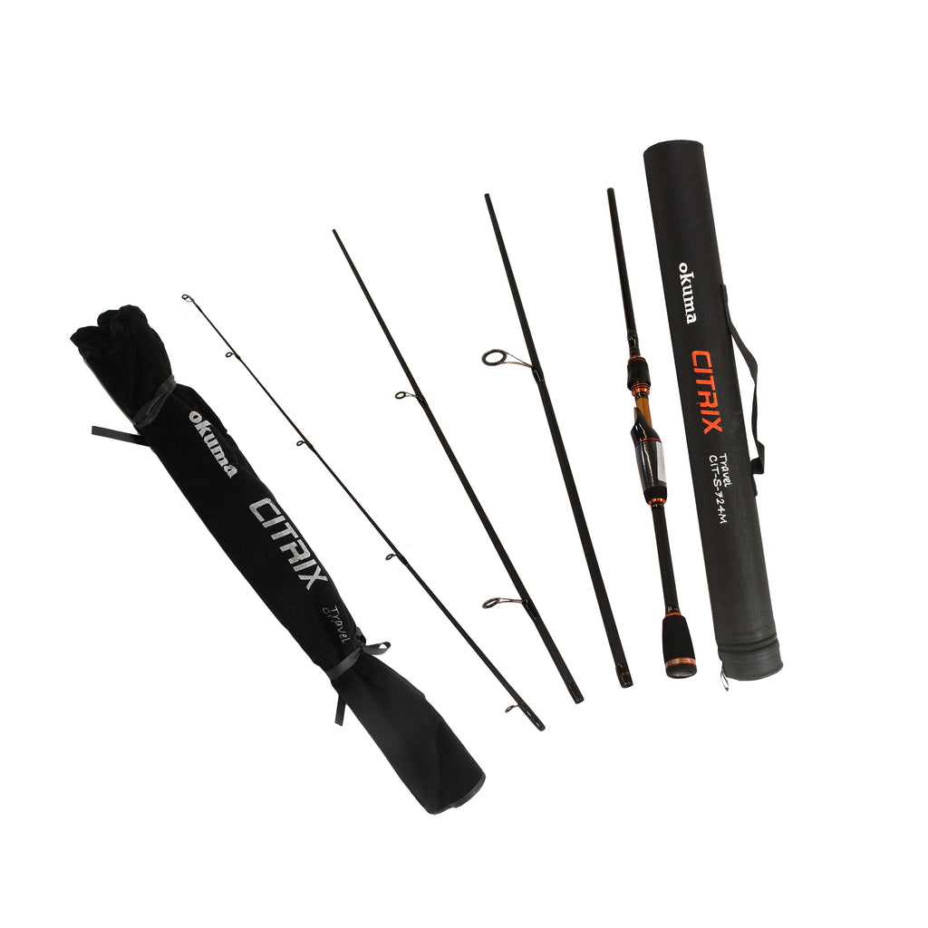 four piece travel spinning rod