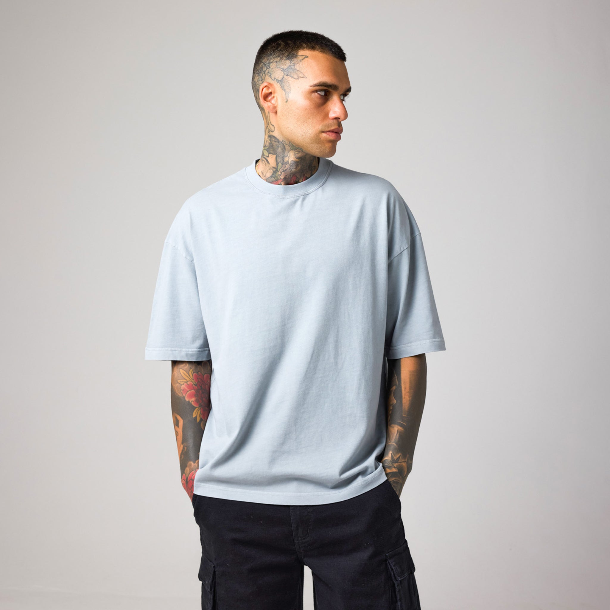 Box Fit T-Shirt | Washed Blue