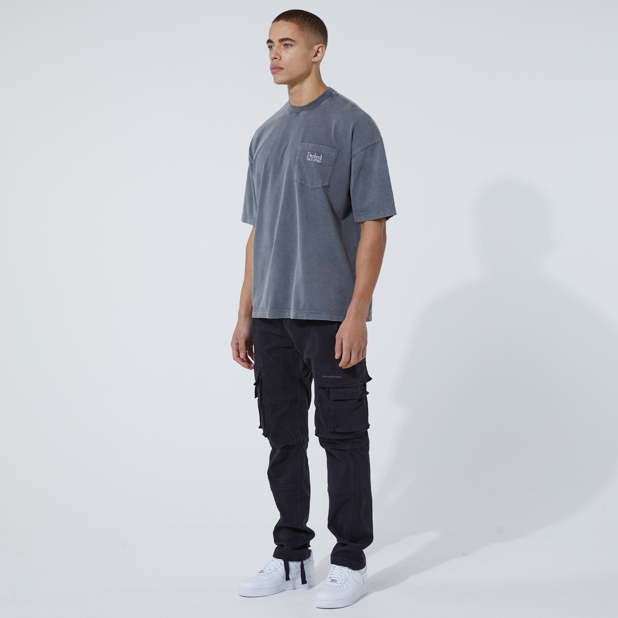 FadedStore Pocket T-Shirt | Washed Grey