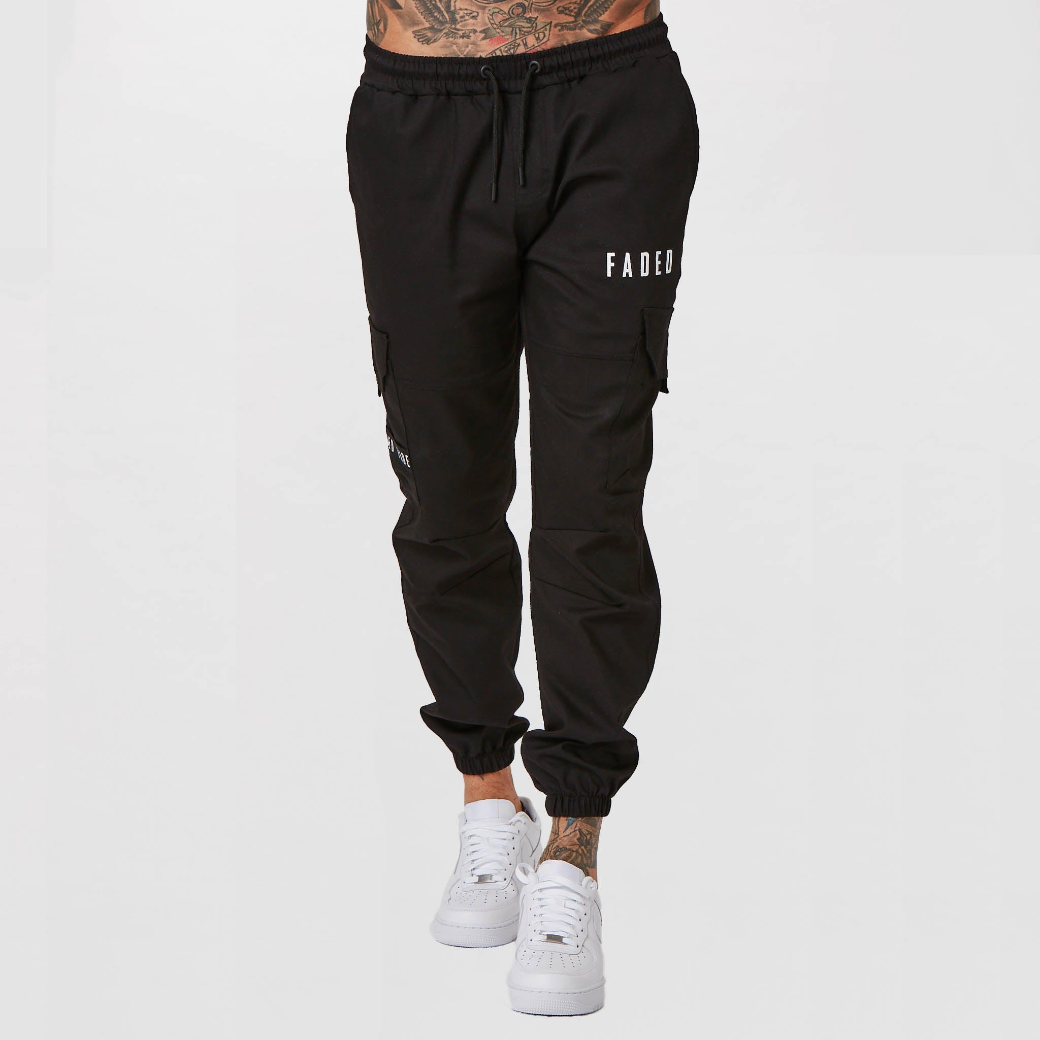 cheap black cargo trousers