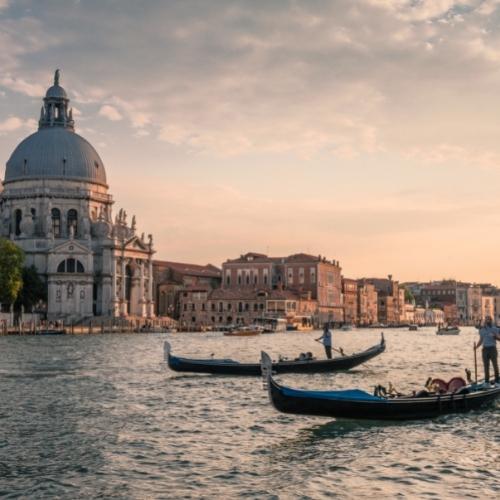 romantic view from the grand canal of Venice