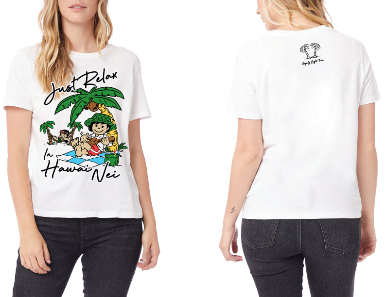 WOMENS JUST RELAX IN HAWAII NEI TEE