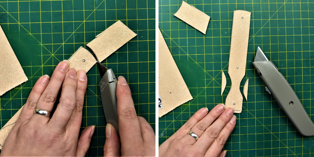 Making a Simple Leather Key Case｜free PDF pattern 
