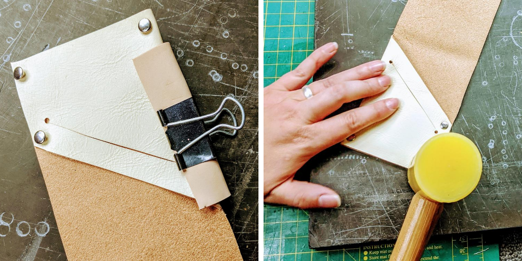 no sew leather wallet