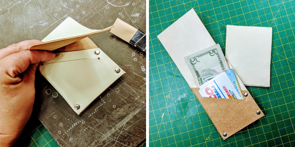 simple leather wallet template