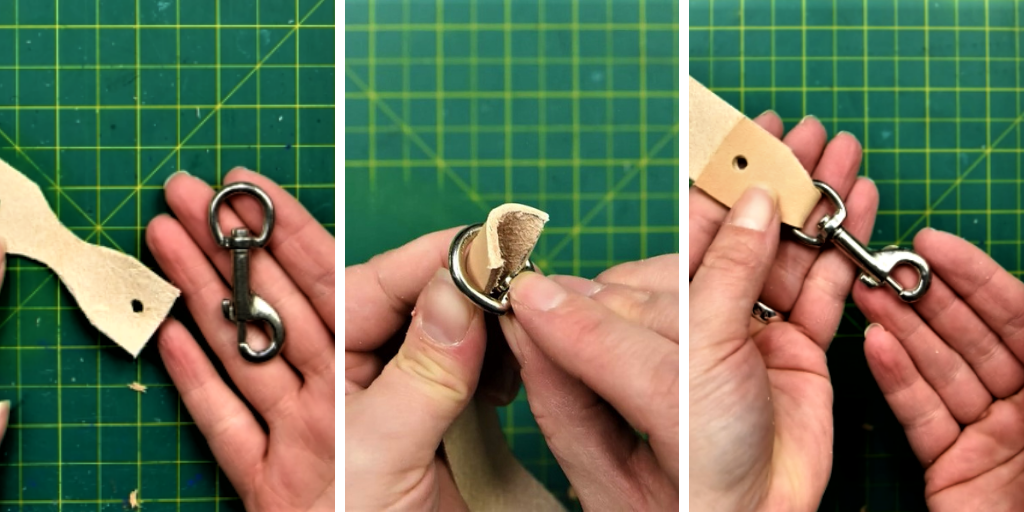 make your own leather key fob easy