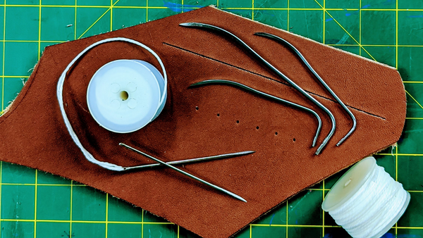 leather needles and thread