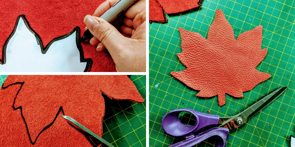 leather leaf fall craft