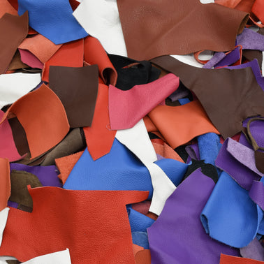 Colorful Leather Pieces - 1 Pound Bag of Scraps & Remnants for Crafts –  Mautto