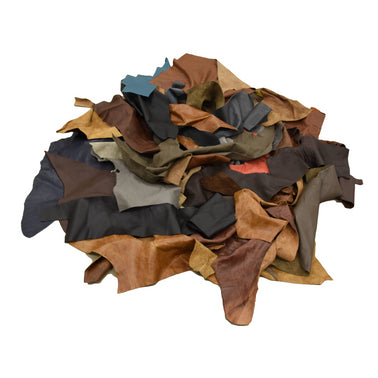 Metallic Leather Scrap Mix / Genuine Lambskin Leather for Crafting