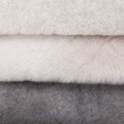 Grey Mix, 1-3+ Sq Ft, Sheepskin Shearling Hides, Light / 1 / Short | The Leather Guy