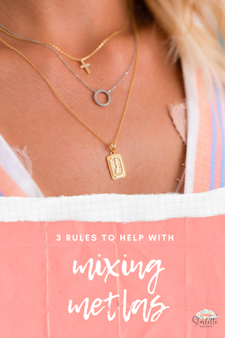 Learn how to mix metals easily with our three rules for mixing and matching metal tones of jewelry at starlettegalleria.com