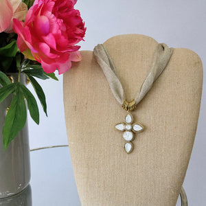 Cross Ways Necklace - The Ivory Palm
