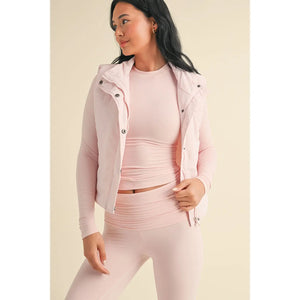 Pink Puffer Vest - The Ivory Palm