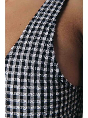 Mara Gingham Bikini Top - The Ivory Palm