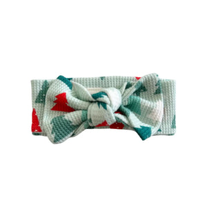Organic Waffle Knot Bow, Festive Firs - The Ivory Palm