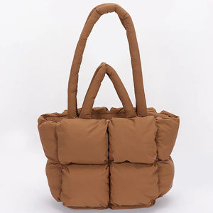 Quilted Padded Tote Bag - The Ivory Palm