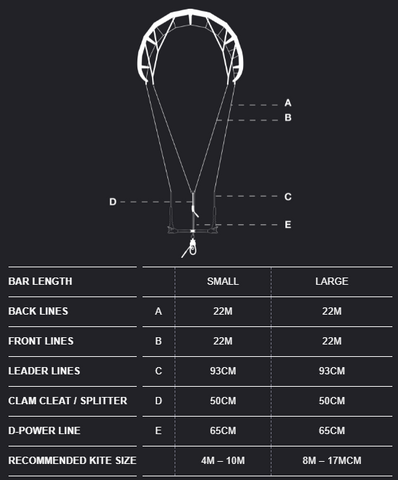 Eleveight CS Vary+ Dimensions and Line Lengths