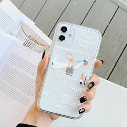 off white x swoosh clear phone case