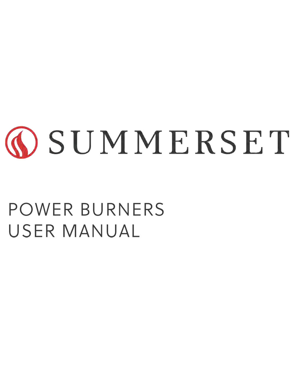 Power Burners Manual Cover